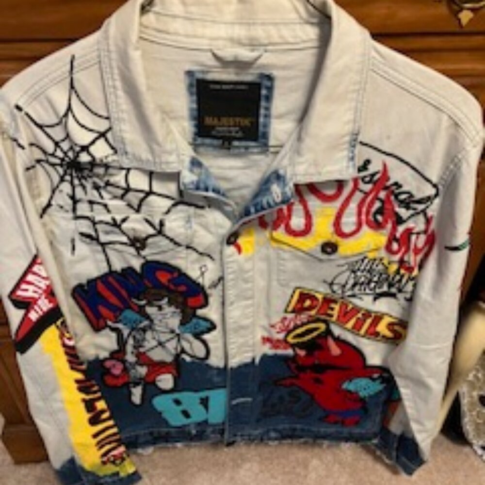 MAJESTIK Denim Jacket  ONE OF A KIND  Large  NWOT  Men's
